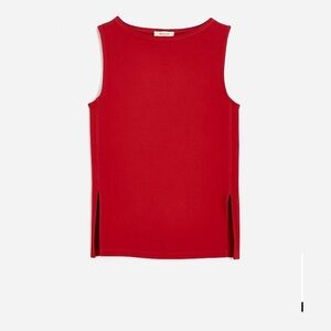 Madewell Sleeveless Boatneck Side Slit Tee